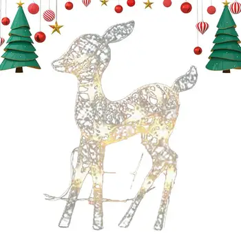 În Aer Liber Ren De Crăciun Cu Lumini De Intemperii Stralucitoare Elan Ornament Pentru Masina De Vacanță Minunat Luminat Grădină Cerb Festival 14