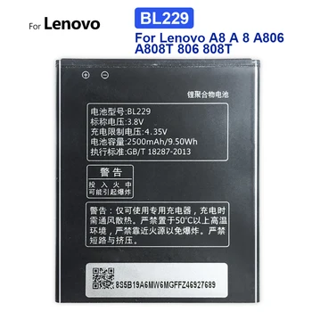Înlocuirea Bateriei pentru Lenovo Telefon Mobil, Baterii de Acumulatoare, Reală Capacitate de 2500mAh, A8, A808T, A806, BL229, Noi